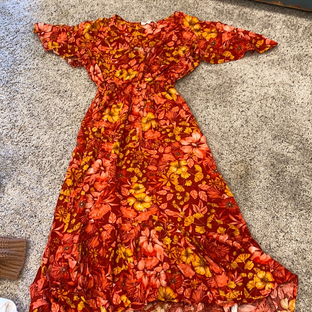 Abel the Label floral tropical dress small